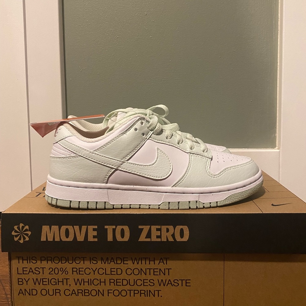 nike dunk low next nature white mint
